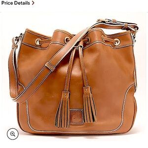 Dooney & Bourke Florentine Leather Drawstring Bag EUC